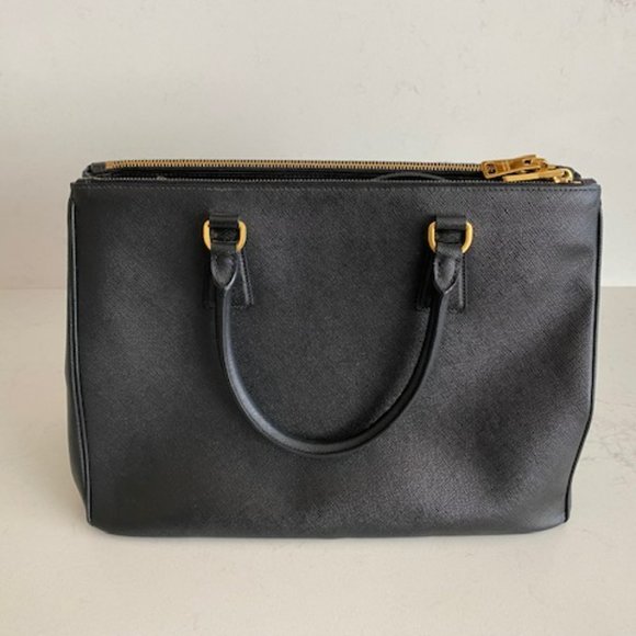 Prada Galleria Saffiano Leather Large Bag - Black - Picture 5 of 9